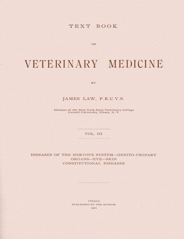 Text Book of Veterinary Medicine, Vol. III